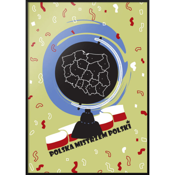 Plakat Polska mistrzem Polski zielony
