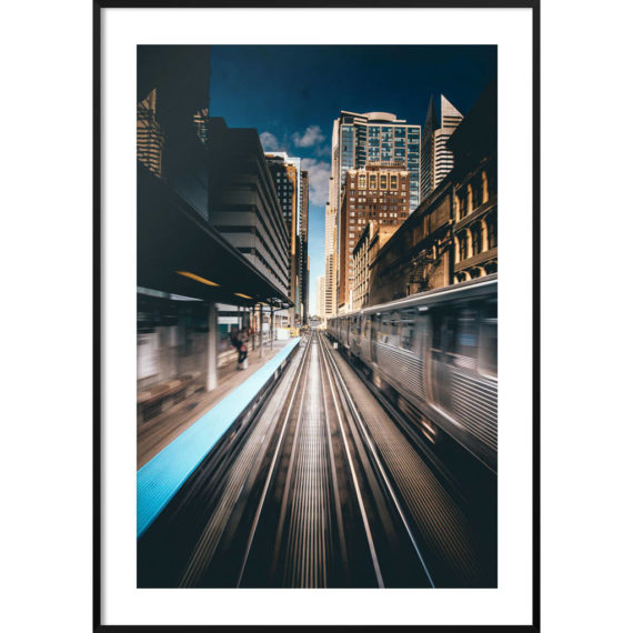 Plakat Stacja metra w Chicago