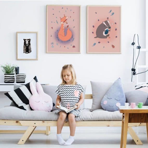 Plakaty Niedźwiedź, Lisek, Borsuk