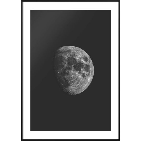 Plakat Księżyc czarno-biały