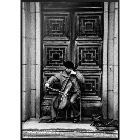 Plakat Muzyk na ulicach Rygi