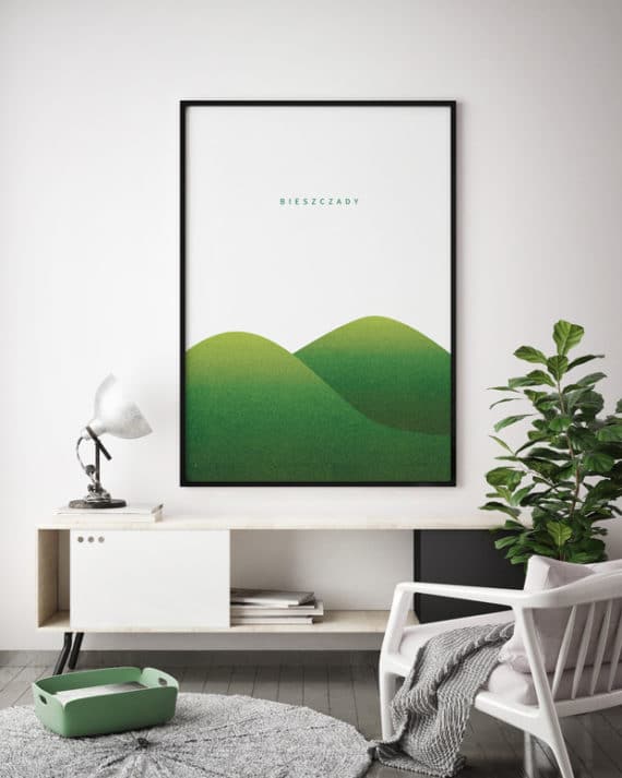 mock up poster frame in hipster interior background, scandinavia