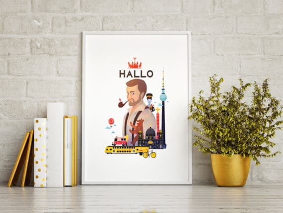 white mock up frame, hipster background, 3d rendering