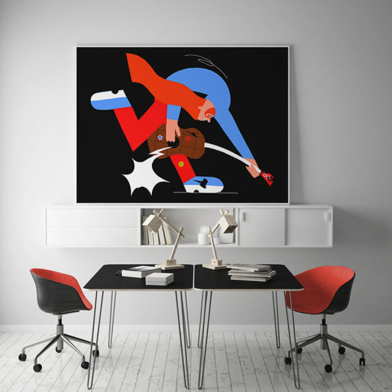 Plakat Giatara w biurze