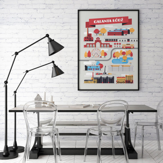 Plakat Galanta łódź w jadalni