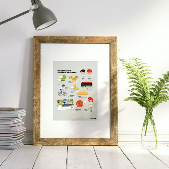 Mock up frame, decorated Scandinavian background, 3d render