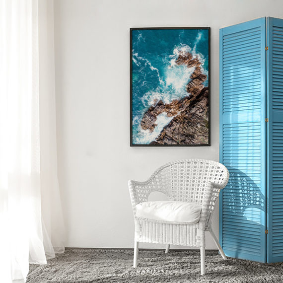 Plakat Skaliste wybrzeże we wnętrzu