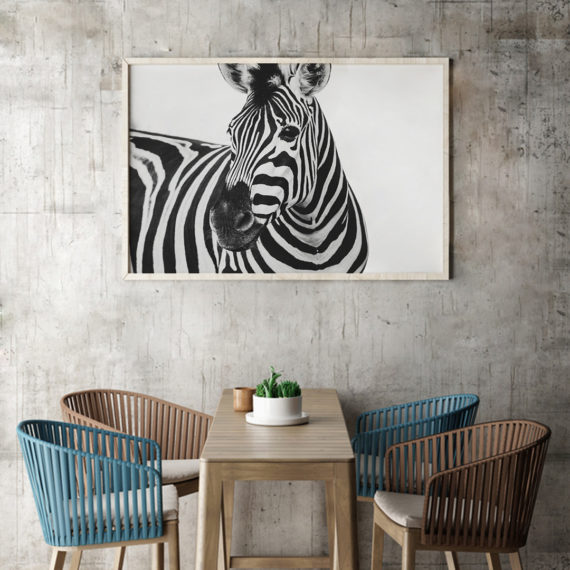 Plakat Zebra w jadalni
