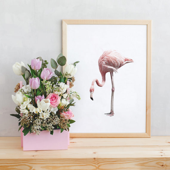 Plakat Różowy Flaming no.1