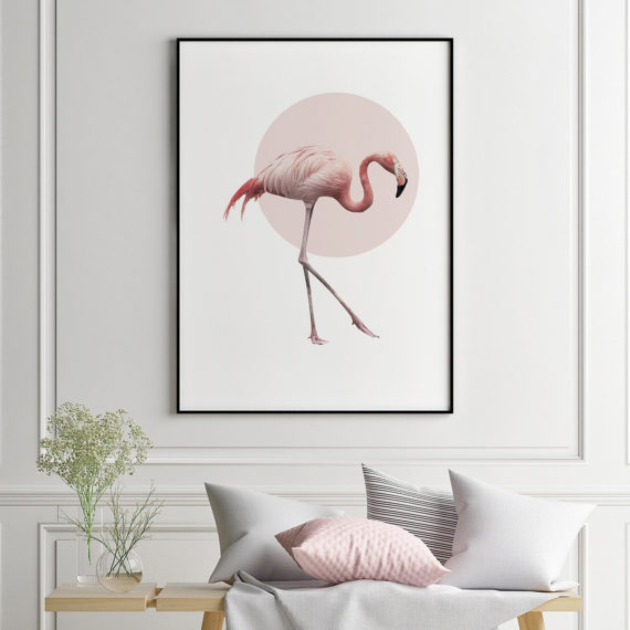 Plakat Różowy flaming no.2