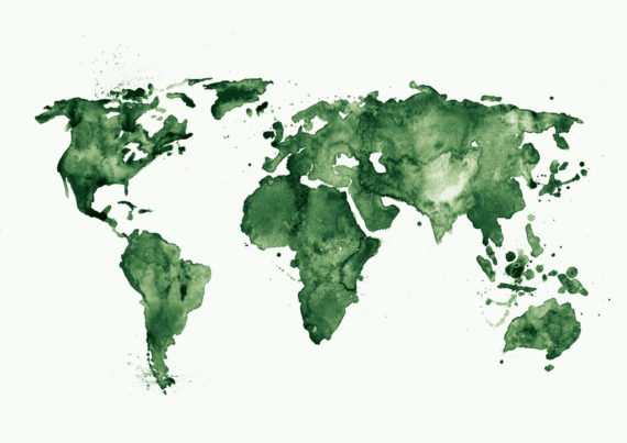 mapa swiata zielona