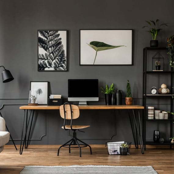 Plakat Liść czarno-biały; Plakat Piękno natury