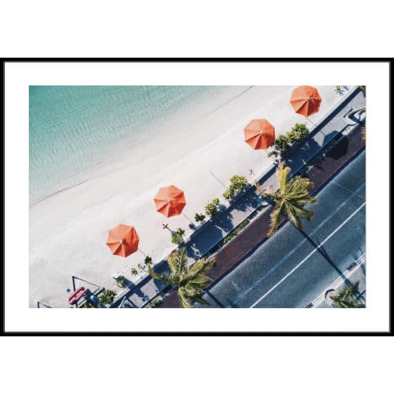 Plakat Parasole na plaży