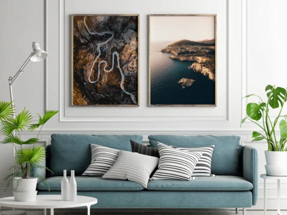 Plakat Kręta droga; Skalisty brzeg