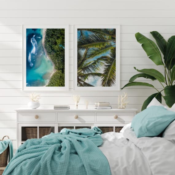 Plakat Rajska plaża, Liście palmowe