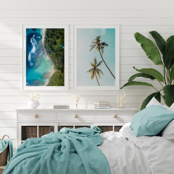 Plakat Rajska plaża, Palmy