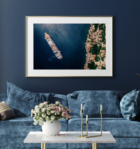 Plakat Statek na morzu w salonie