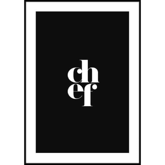 Plakat Chef black