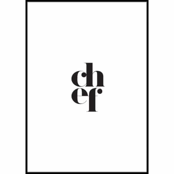 Plakat Chef white