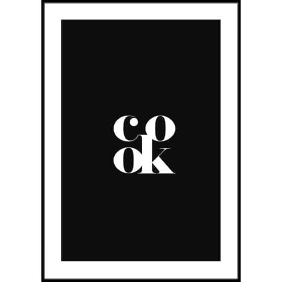 Plakat Cook black