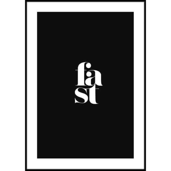 Plakat Fast black