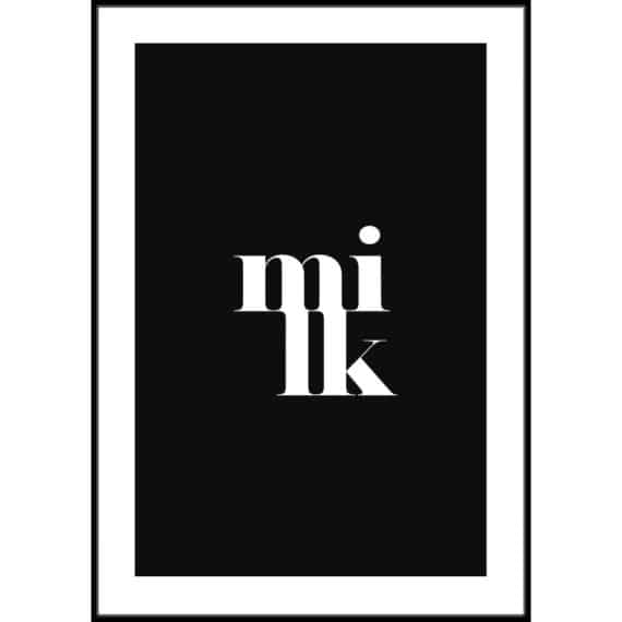 Plakat Milk black