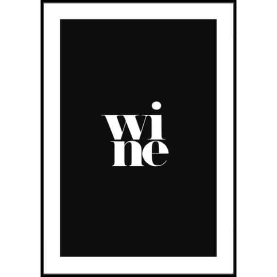 Plakat Wine black
