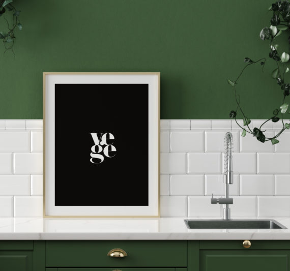 Plakat Vege black
