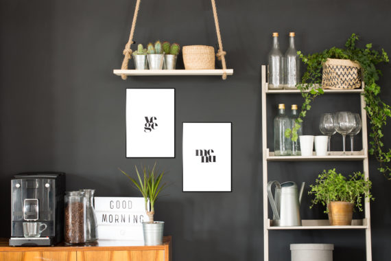 Plakat Vege (white); Plakat Menu (white)