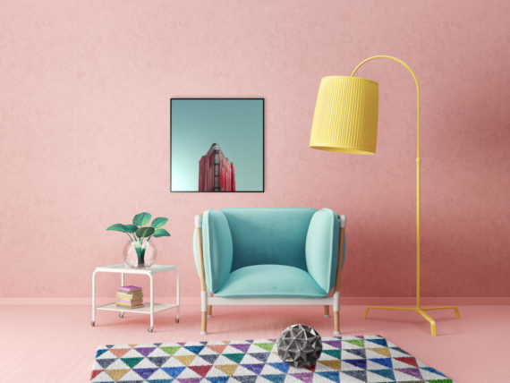 Plakat The Red na ścianie