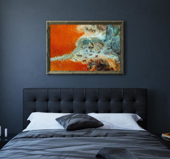 Plakat Czerwone piaski Namibii w sypialni