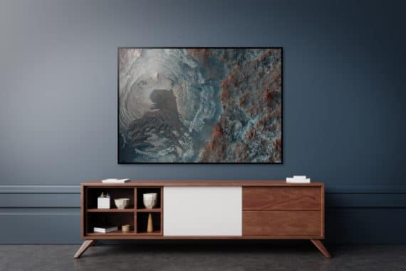 Plakat Mars na ścianie