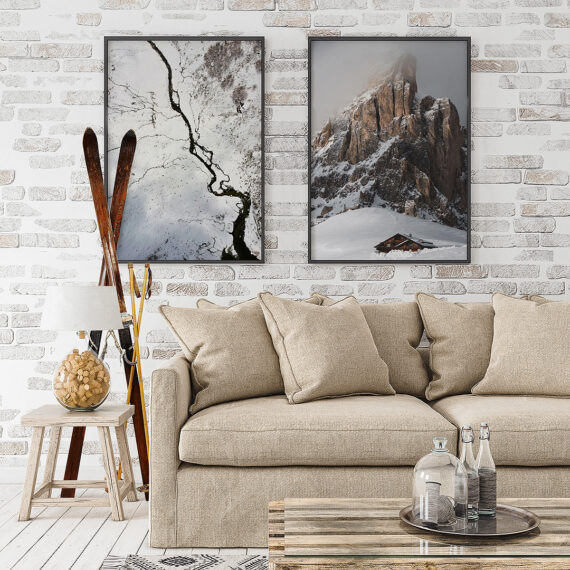 Plakat Mroźna rzeka i zasypane schronisko